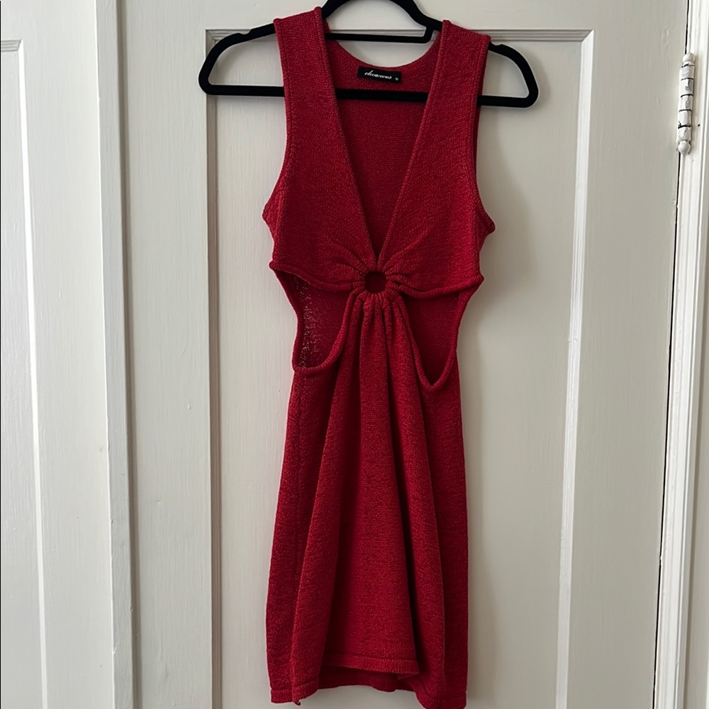 Red cutout dress